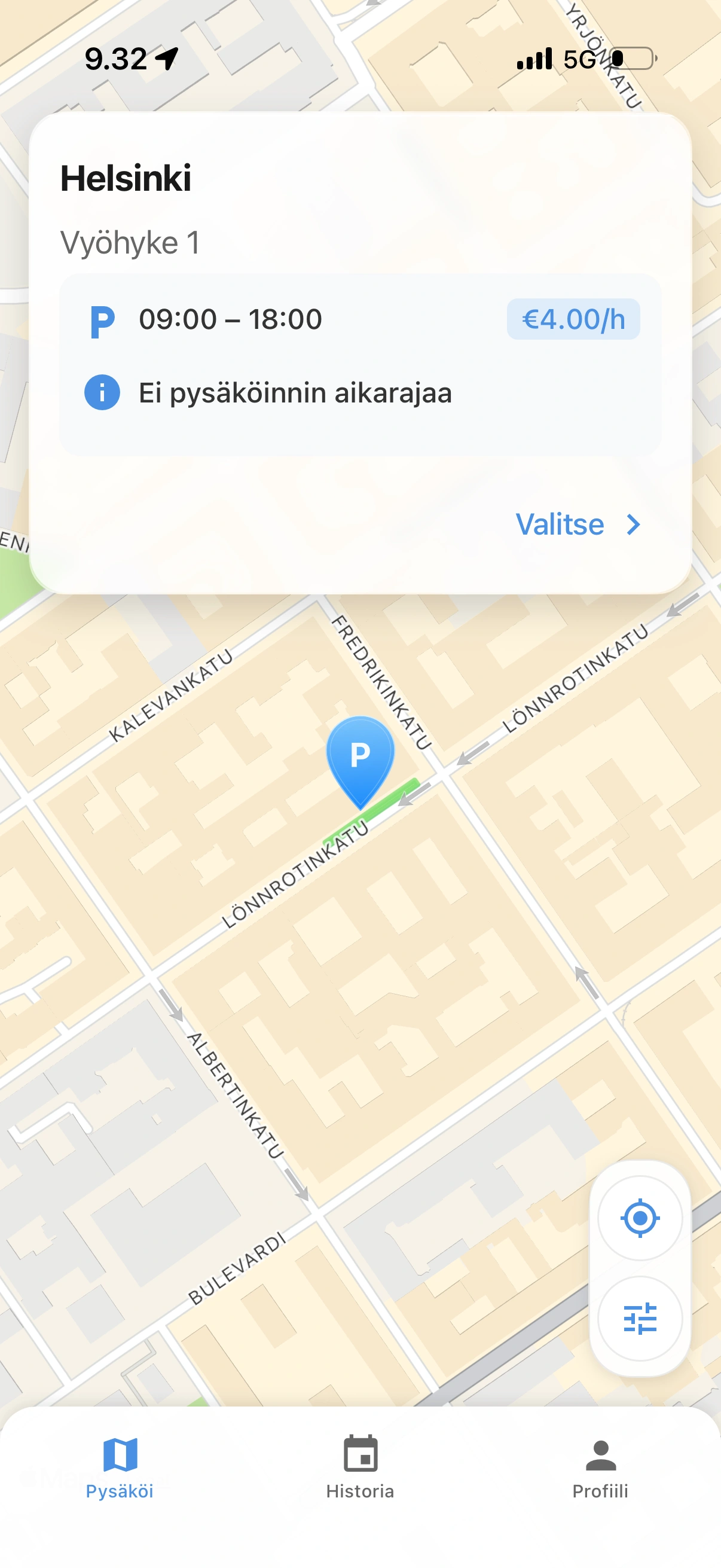 KatuParkki App Screenshot